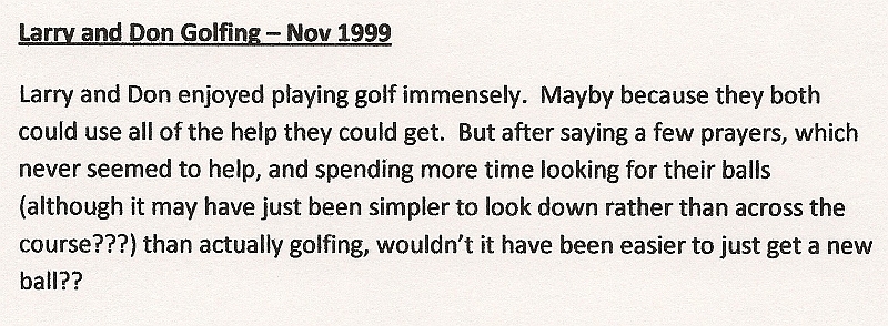 1999 November - Larry and Don Golfing -  Story.jpg